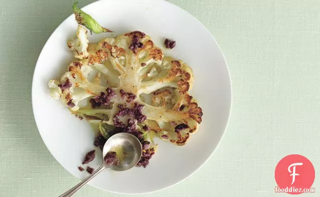 Roasted Cauliflower with Kalamata Vinaigrette