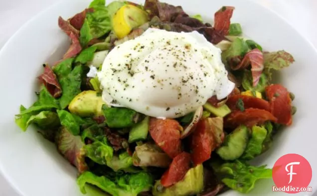 Summer Salad With Poached Egg