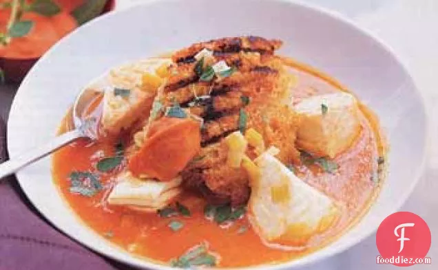 Fish Soup with Bread and Rouille