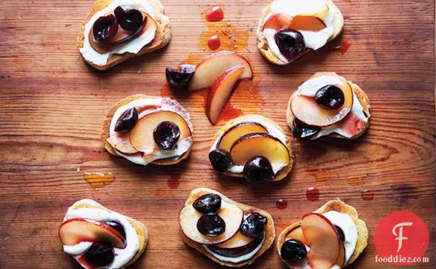 Cherry and Plum Bruschetta