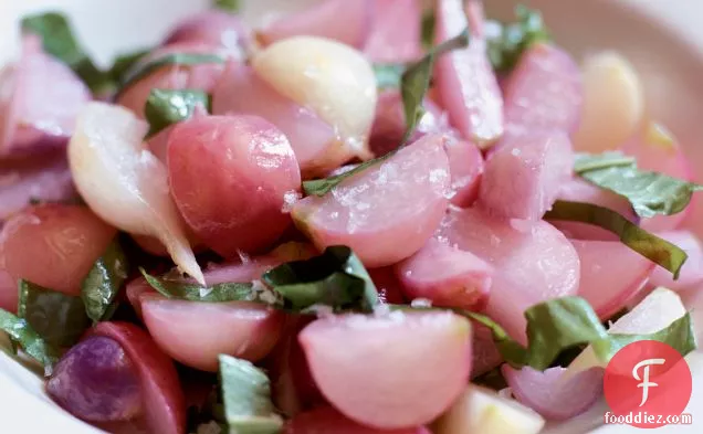 Butter-Braised Radishes with Sorrel