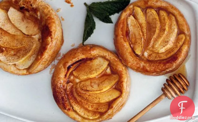 Apple, Goat Cheese, and Honey Tartlets