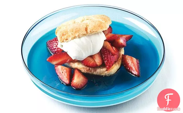 Strawberry Shortcakes with Balsamic and Black Pepper Syrup