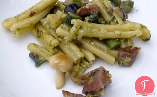 Asparagus, Proscuitto And Wild Mushrooms With Sorrel Pesto