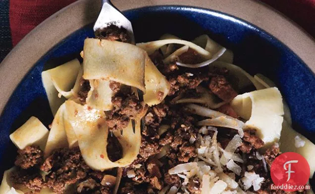 Homemade Pappardelle with Bolognese Sauce