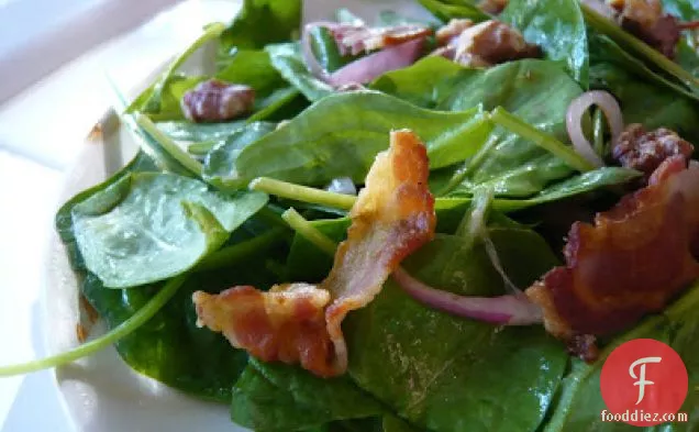 Spinach Salad With Crispy Pancetta And Toasted Walnuts