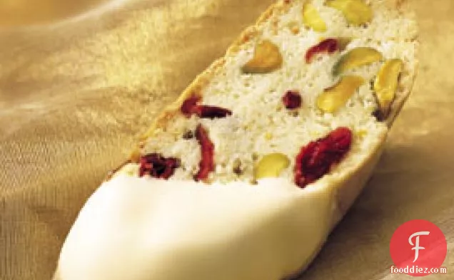 Holiday Biscotti with Cranberries and Pistachios