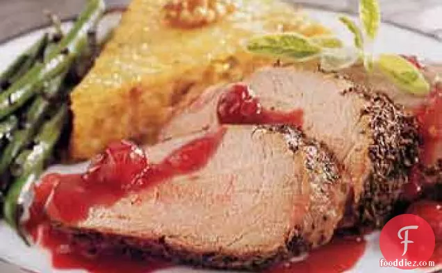 Roast Pork Tenderloins with Cranberry-Port Sauce