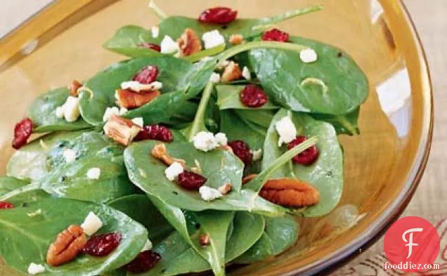 Cranberry Spinach Salad with Gorgonzola
