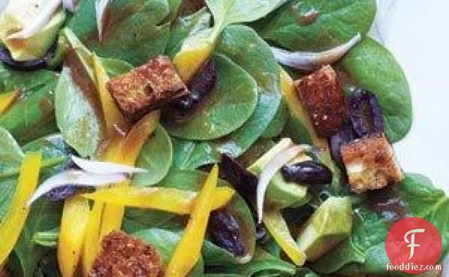 Spinach Salad With Avocado And Pepper Recipe