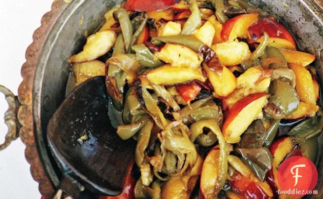 Roasted Peppers with Nectarines