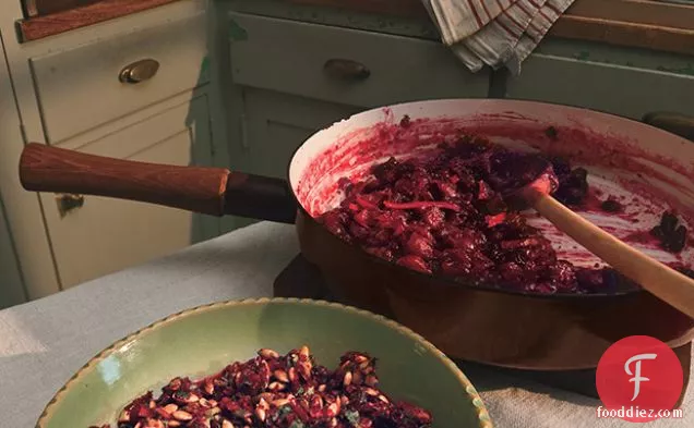 Cranberry-Orange Chutney with Cumin, Fennel, and Mustard seeds