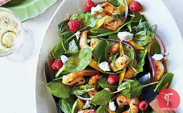 Grilled Shrimp and Spinach Salad