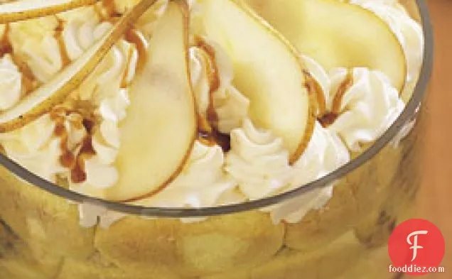 Autumn Trifle with Roasted Apples, Pears, and Pumpkin-Caramel Sauce