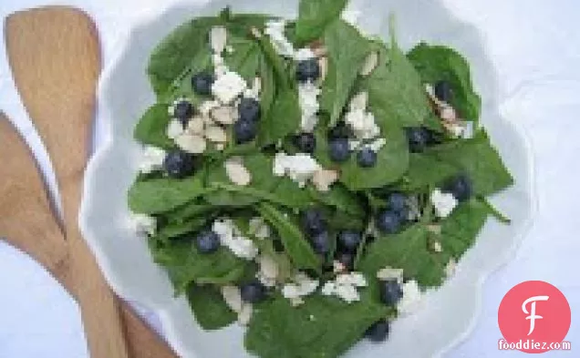 Spinach Salad With Blueberries, Feta & Almonds