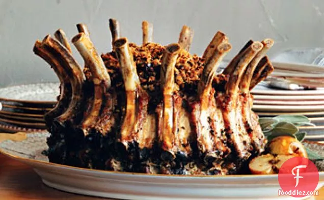 Crown Roast of Pork with Onion and Bread-Crumb Stuffing