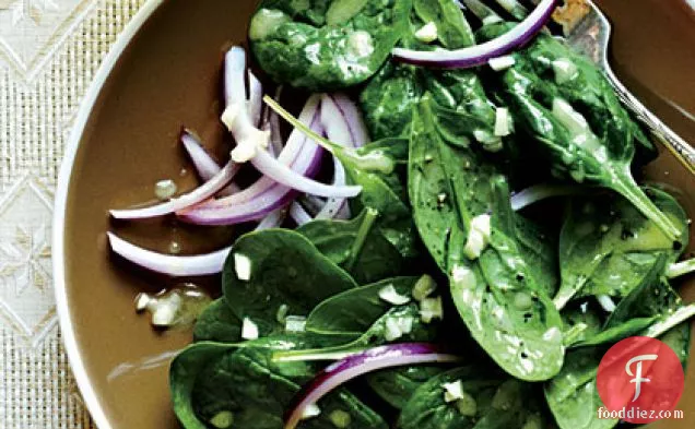 Spinach with Garlic Vinaigrette