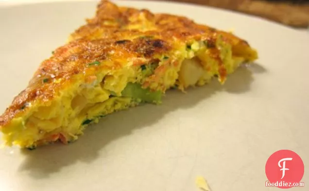 Potato Leek And Salmon Frittata