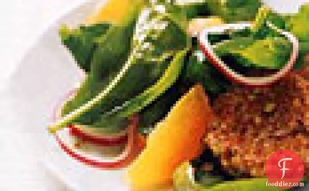 Spinach Salad With Oranges And Warm Goat Cheese