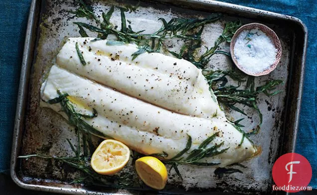 Tarragon-Roasted Halibut with Hazelnut Brown Butter