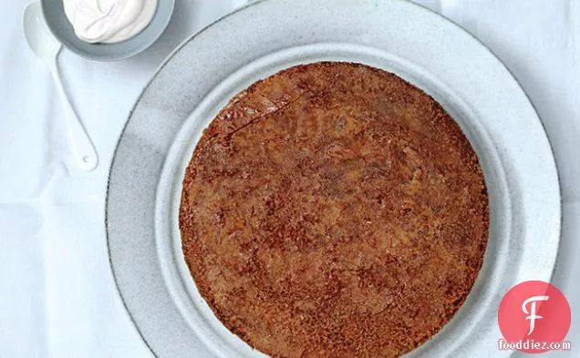 Brown Butter-Polenta Cake with Maple Caramel