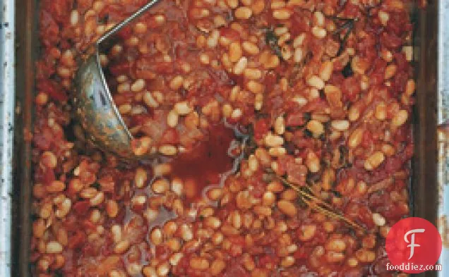 Slow-Cooked Tomato and Herb White Beans