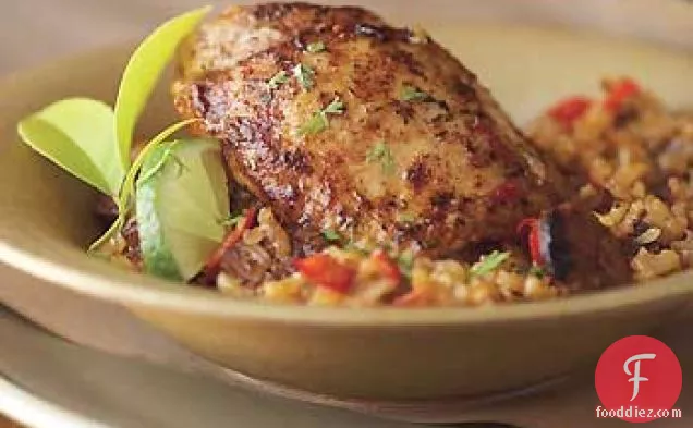 Cuban-Spiced Chicken Thighs with Chorizo and Rice