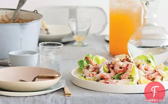 झींगा और पाम रेमूलेड के दिल