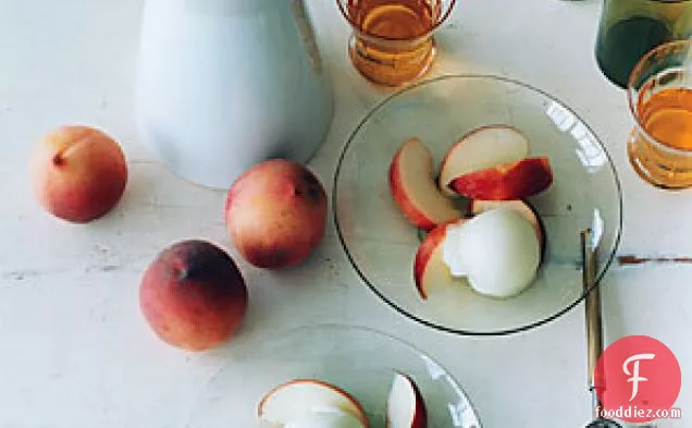 Ice-Wine Sorbet with White Peaches