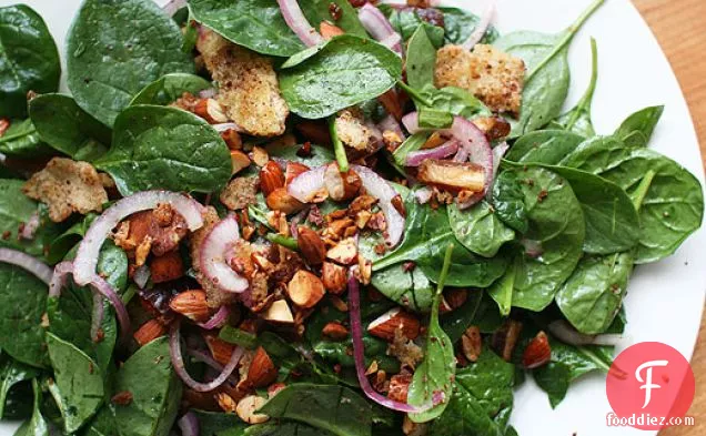 Baby Spinach Salad With Dates & Almonds