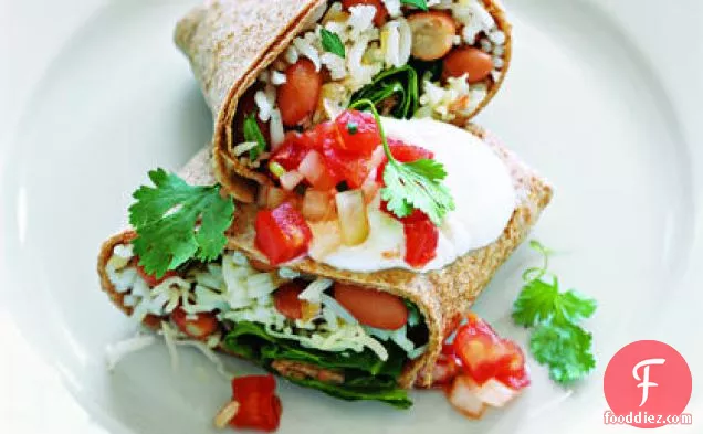 Red Bean and Spinach Burritos