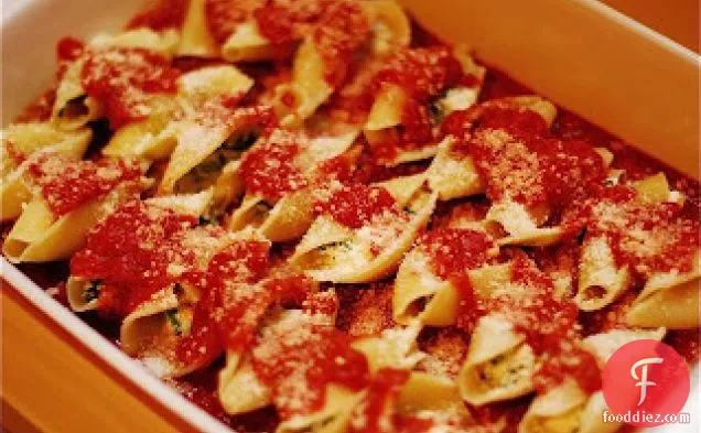Stuffed Shells With Homemade Ricotta And Spinach