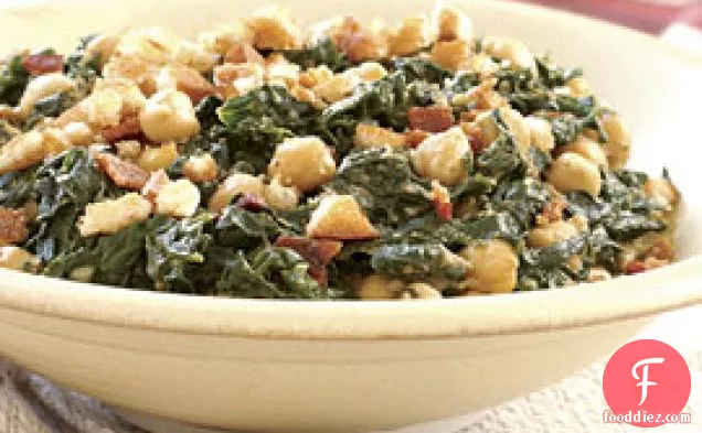 Spanish Braised Spinach With Chickpeas