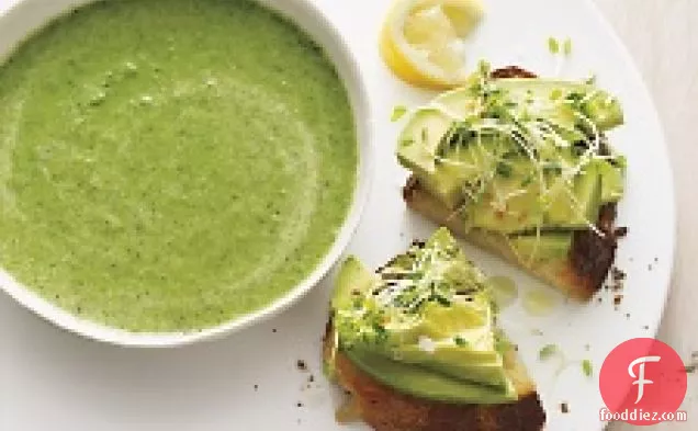 Broccoli-spinach Soup With Avocado Toasts
