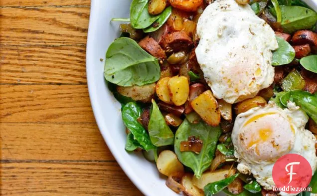 Spinach And Potato Breakfast Hash