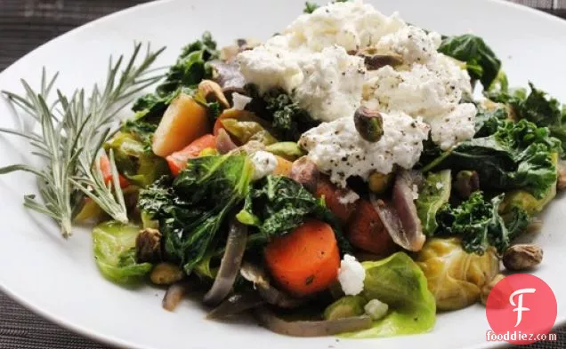 Warm Winter Vegetable Salad With Ricotta and Herbs