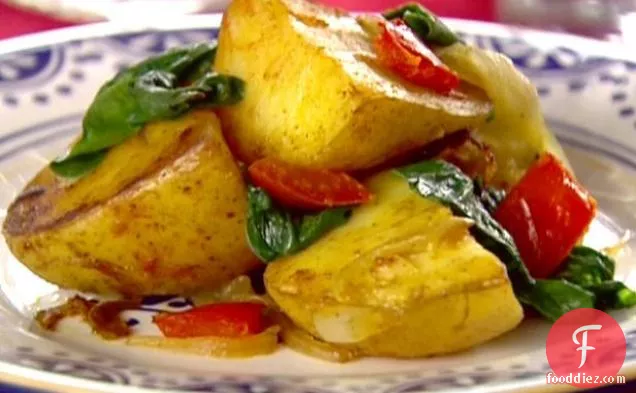 Spiced Potatoes and Spinach