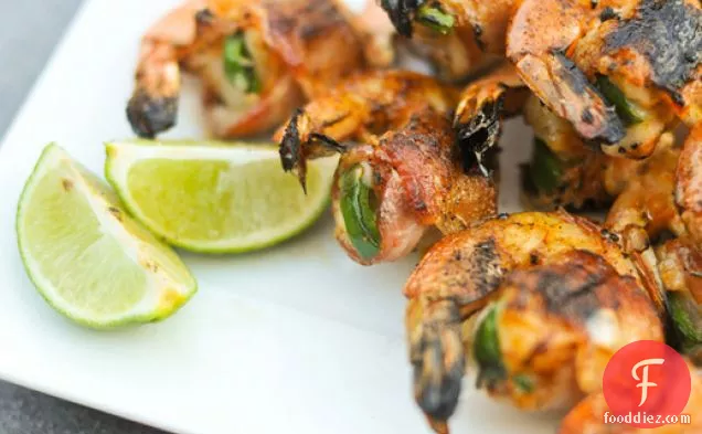 Grilling: Bacon-Wrapped, Jalapeno and Cheese-Stuffed Shrimp