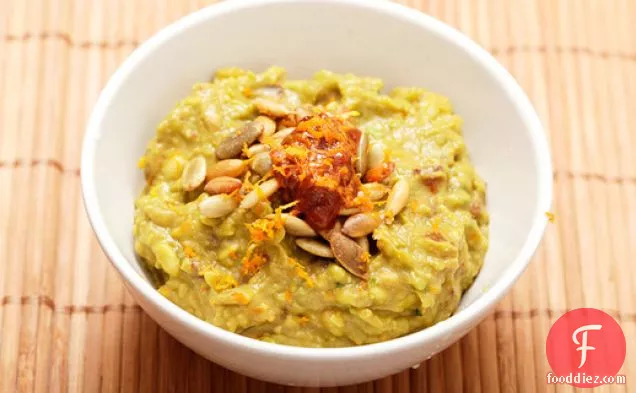 Chipotle-Orange Guacamole with Toasted Pumpkin Seeds