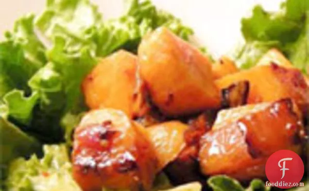 Dinner Tonight: Sweet Potato Salad with Caramelized Onions and Guajillo Chile Dressing