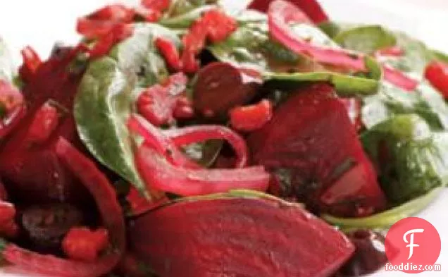 Warm Beet & Spinach Salad