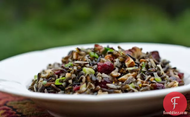 Wild Rice Salad with Cranberries and Pecans