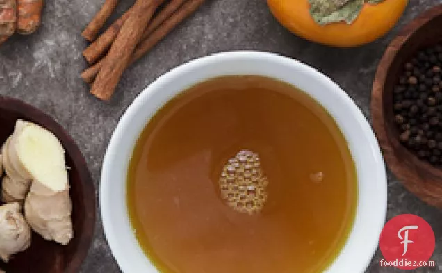 Spiced Persimmon Turmeric Tea