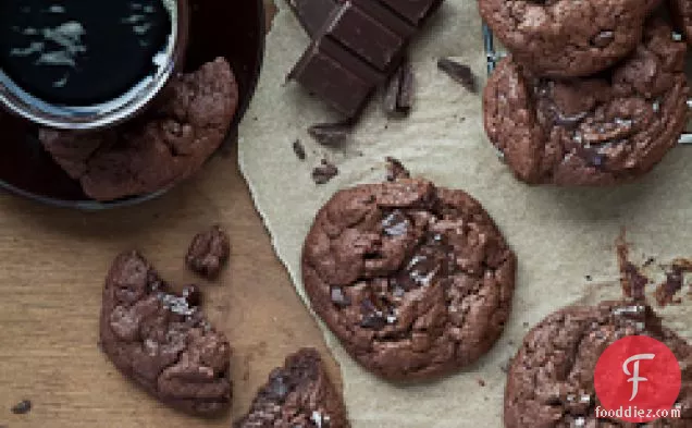 Double Chocolate Cookies with Chocolate Chunks (Gluten Free, Grain Free, Paleo)