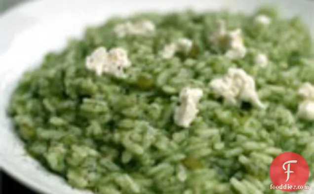 Dinner Tonight: Spinach Risotto with Goat Cheese