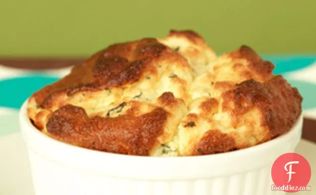 Cheddar And Spinach Souffle