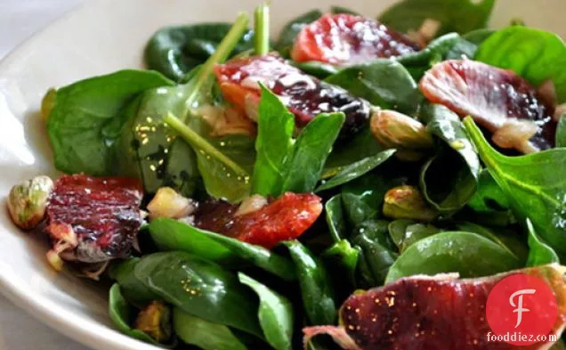 Spinach Salad with Blood Oranges and Pistachios