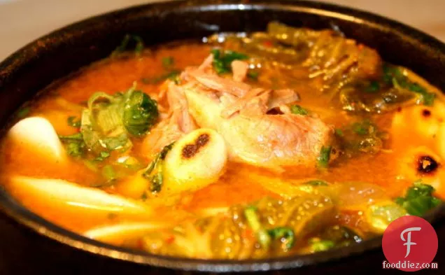 The Momofuku Cookbook's Kimchi Stew with Rice Cakes