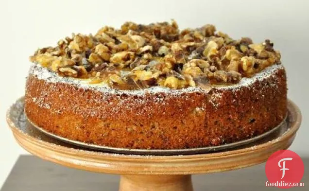 Orange Olive Oil Cake With Candied Walnuts