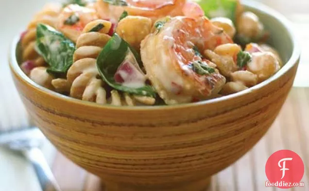 Shrimp, Lemon, and Spinach Whole-grain Pasta Salad